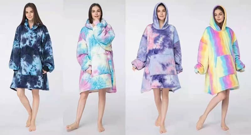 Tie dye huggle hoodies manufacturer Cnpajama